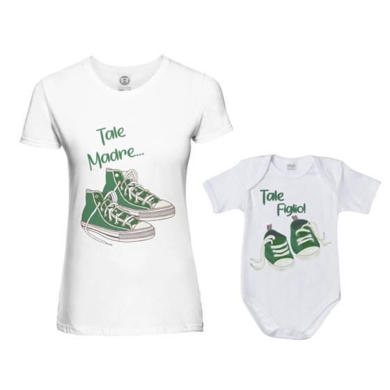 Coordinato t-shirt e body neonato madre figlio tale madre tale figlio tale figlia all star Per la mamma