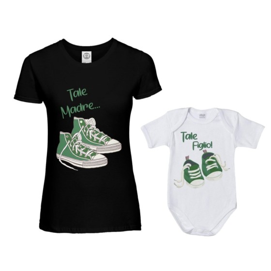 Coordinato t-shirt e body neonato madre figlio tale madre tale figlio tale figlia all star Per la mamma 2