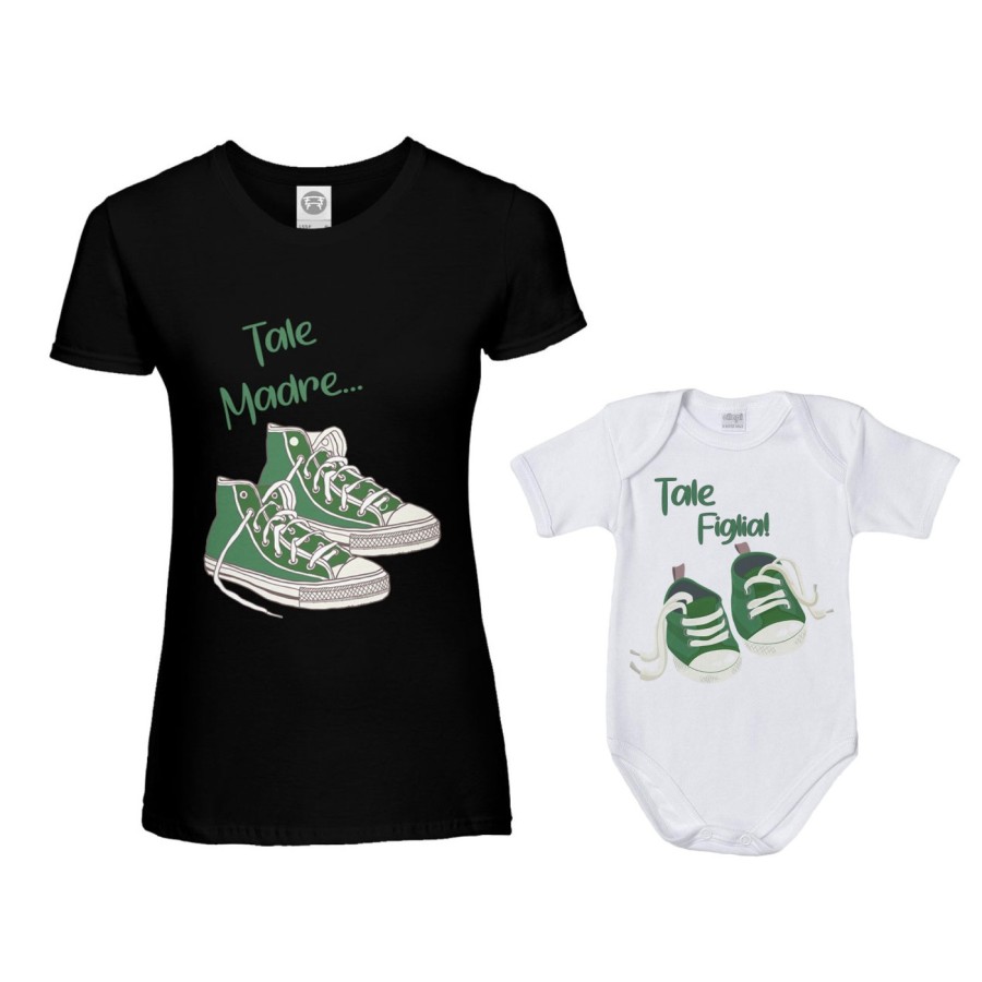 Coordinato t-shirt e body neonato madre figlio tale madre tale figlio tale figlia all star Per la mamma