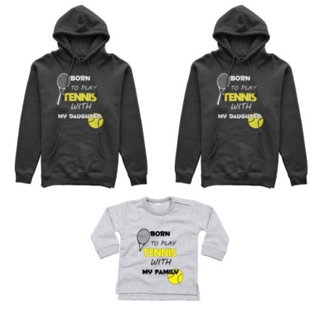 Tris felpe adulti neonato o body lupetto neonato born to...
