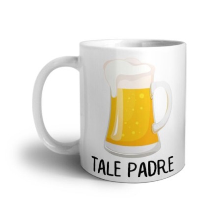 Tazza tale padre con boccale di birra