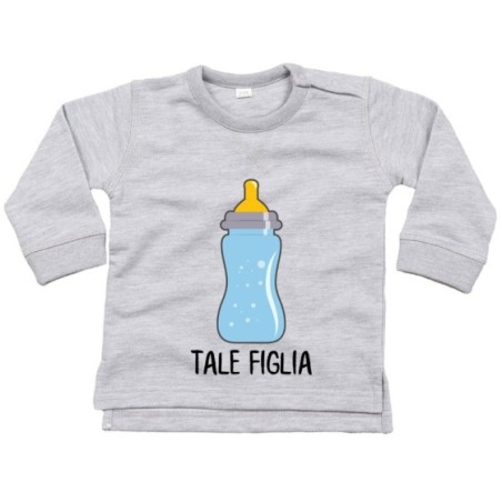 Felpa neonato tale figlio figlia con biberon