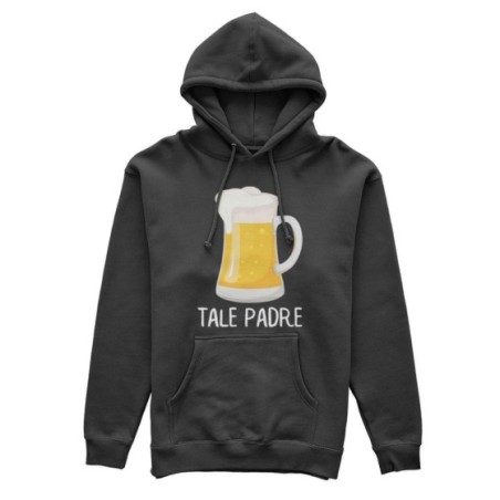 Felpa uomo tale padre con boccale di birra