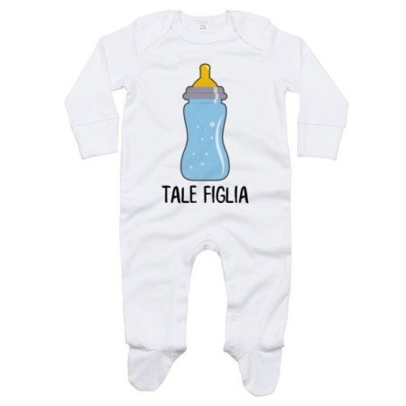 Tutina neonato tale figlio figlia con biberon