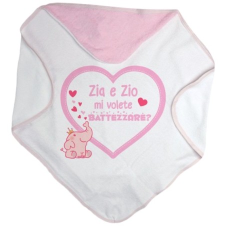 Accappatoio neonato personalizzabile  nome zio zii mi...