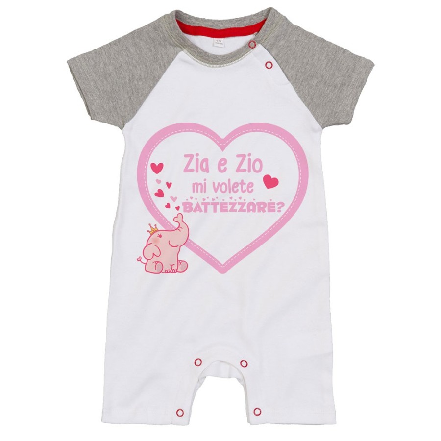 Pagliaccetto neonato personalizzabile  nome zio zii mi volete battezzare? Per gli zii