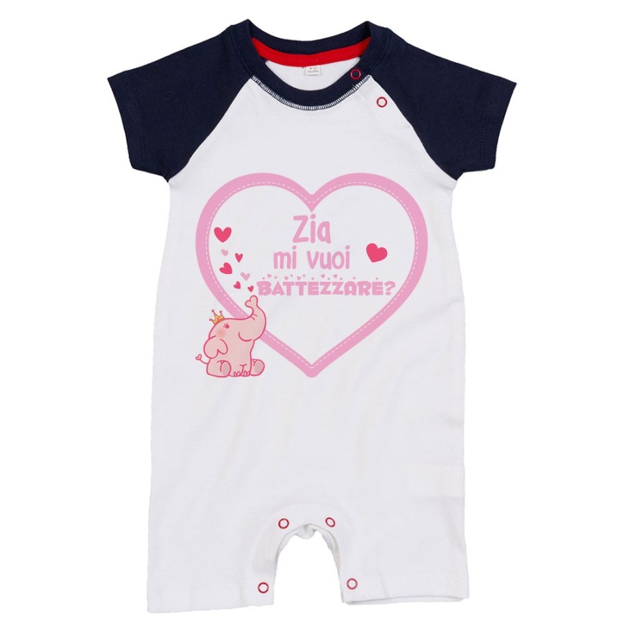 Pagliaccetto neonato personalizzabile  nome zio zii mi volete battezzare? Per gli zii