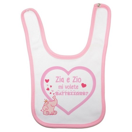 Bavaglino neonato personalizzabile  nome zio zii mi...