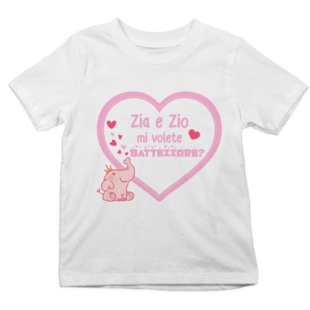 T-shirt bambino personalizzabile  nome zio zii mi volete...