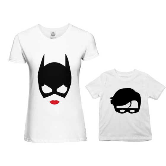 Coordinato t-shirt madre figlio catwoman and baby robin Per la mamma