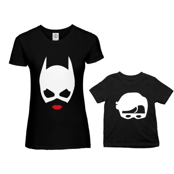 Coordinato t-shirt madre figlio catwoman and baby robin Per la mamma 2