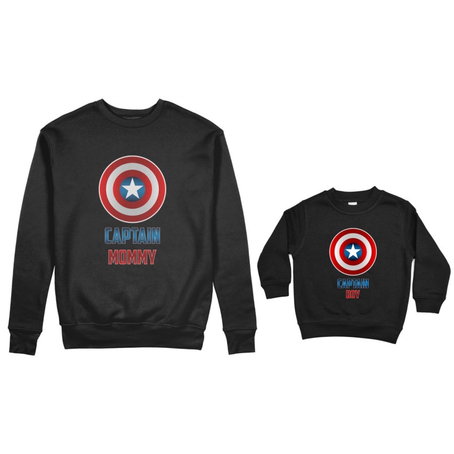 Coordinato felpe madre figlio captain mommy captain boy captain girl Per la mamma