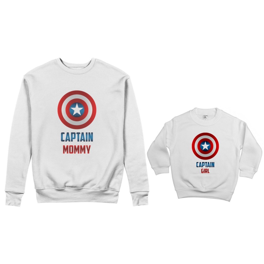Coordinato felpe madre figlio captain mommy captain boy captain girl Per la mamma