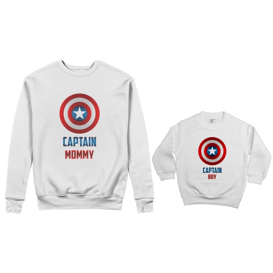 Coordinato felpe madre figlio captain mommy captain boy captain girl Per la mamma