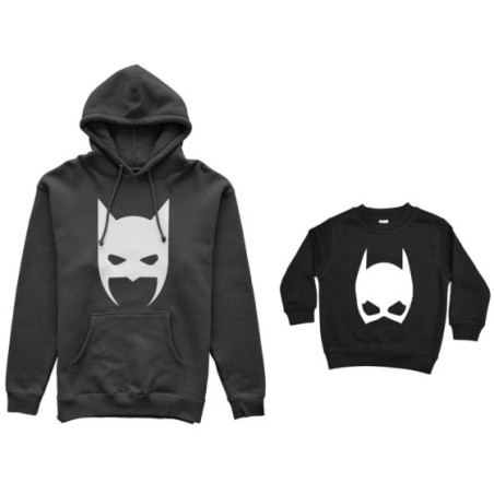 Coordinato felpe padre figlia batdad baby catwoman