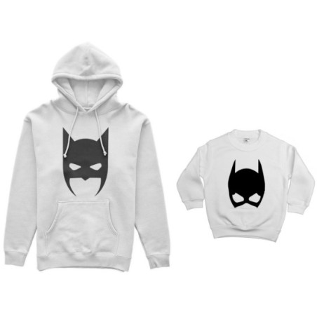 Coordinato felpe padre figlia batdad baby catwoman Per il papà