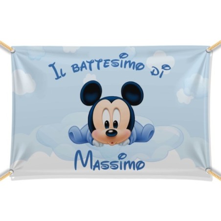 Striscione personalizzato con nome il battesimo di a tema...