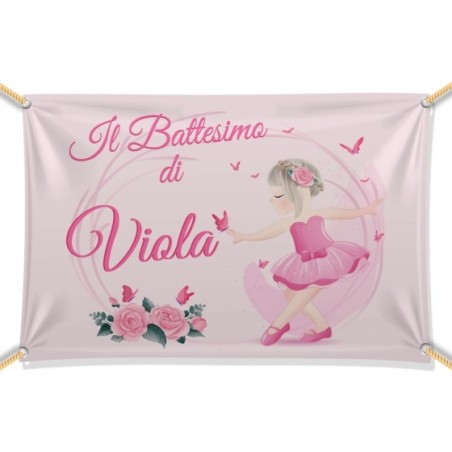 Striscione personalizzato con nome il battesimo di a tema...