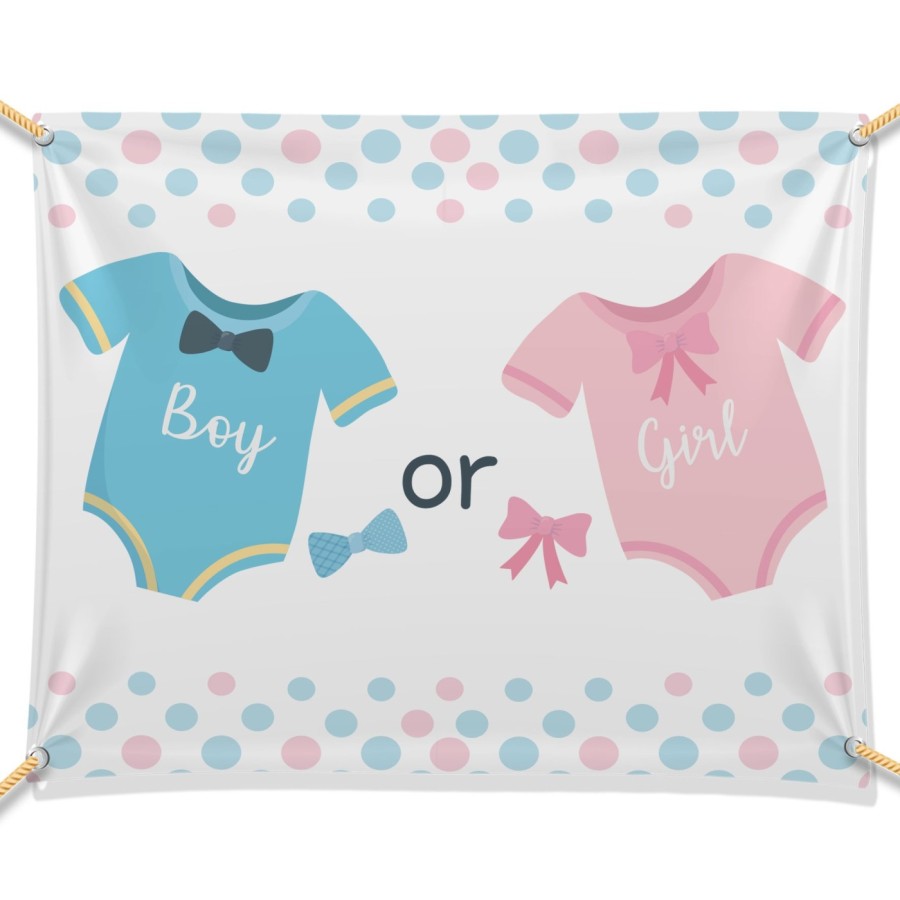 Striscione nascita gender reveal it's a boy or girl Nascita