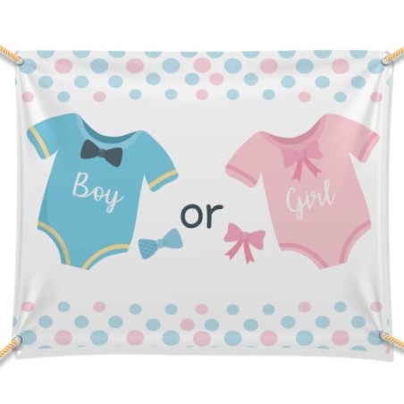Striscione nascita gender reveal it's a boy or girl Nascita