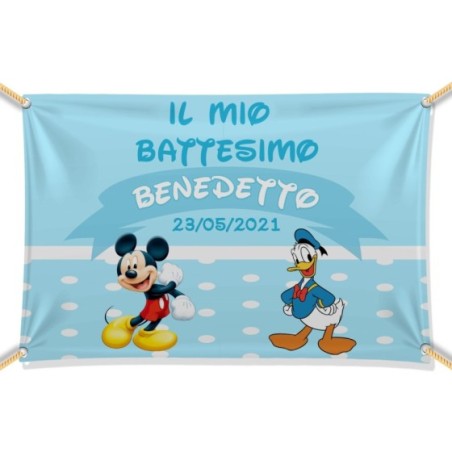 Striscione personalizzato con nome e data il battesimo di...