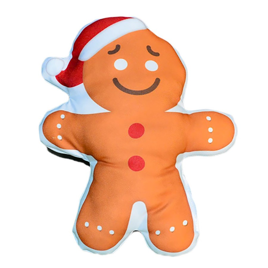 Cuscino sagomato a forma di omino di pan di zenzero Natale