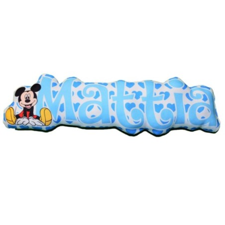 Cuscino sagomato a forma di nome con topolino Cartoon