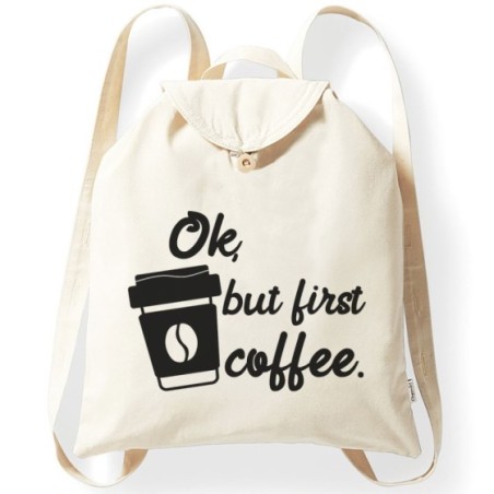 Zaino in cotone ok but first coffee