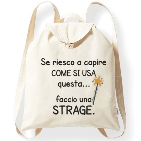 Zaino in cotone se riesco a capire come si usa faccio una...