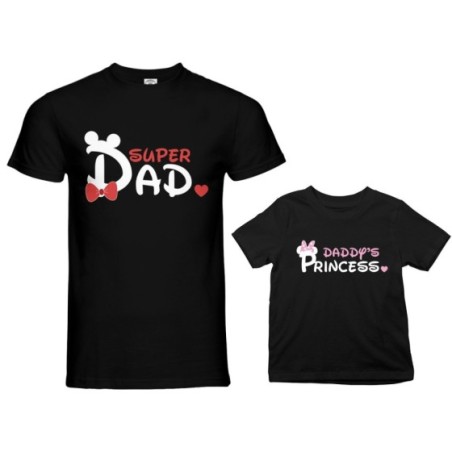 Coordinato t-shirt padre figlio super dad mickey