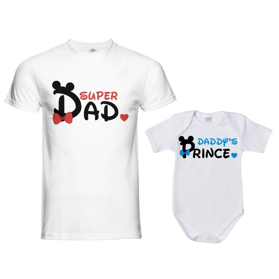 Coordinato t-shirt padre figlio super dad mickey Per il papà