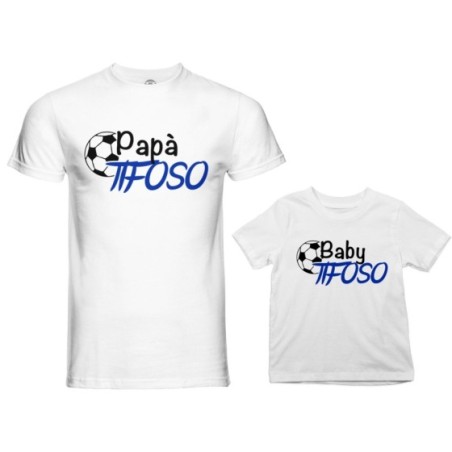 Coordinato t-shirt padre figlio papà tifoso baby tifosa