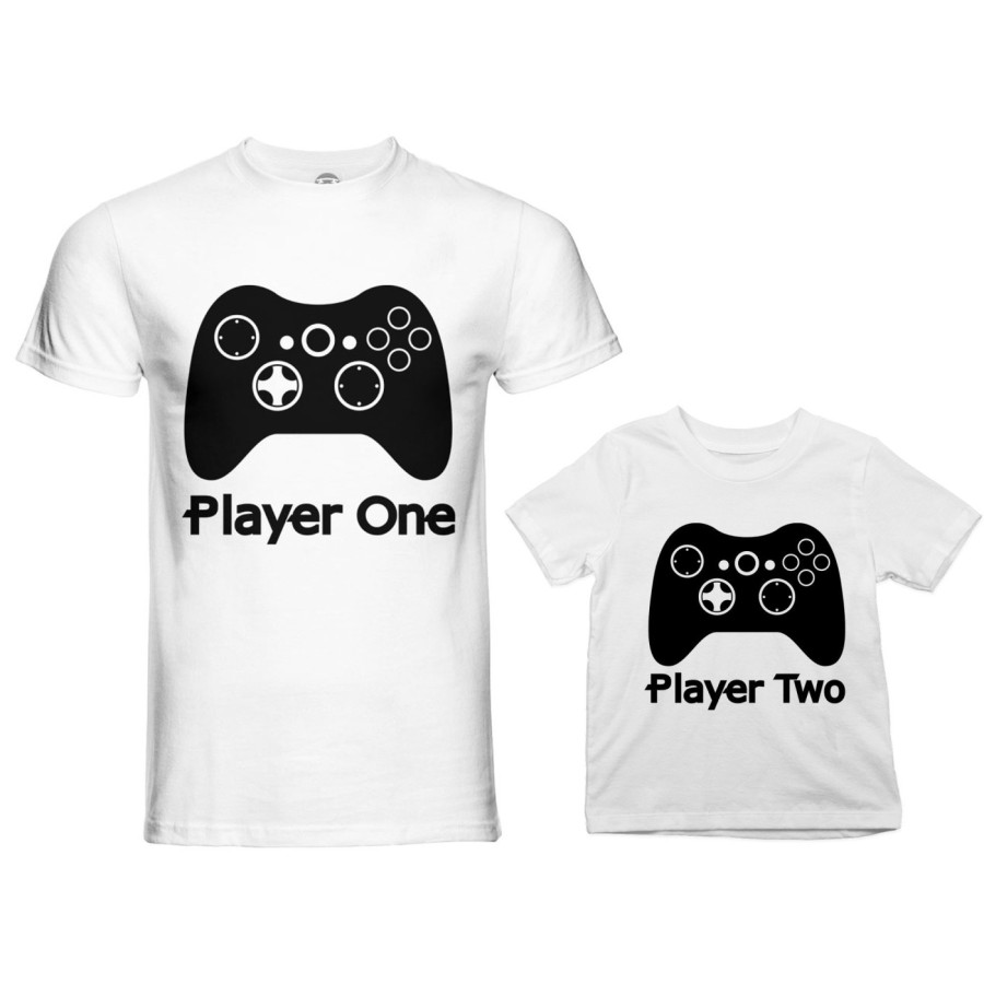 Coordinato t-shirt padre figlio player one player two xbox Per il papà