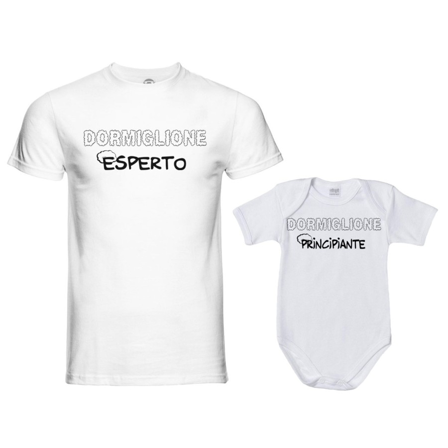 Coordinato t-shirt padre figlio dormiglione esperto dormigliona dormiglione principiante Per il papà