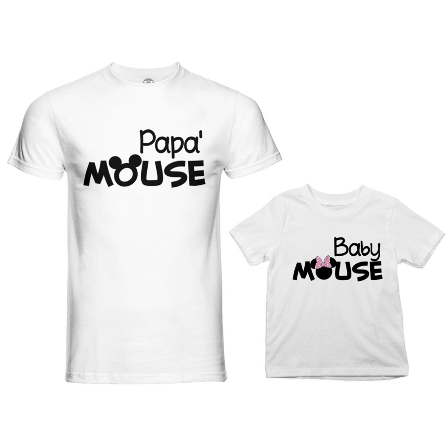 Coordinato t-shirt padre figlia papà mouse baby minnnie mouse Per il papà