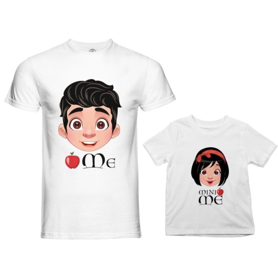 Coordinato t-shirt padre figlia me principe florian mini biancaneve Per il papà