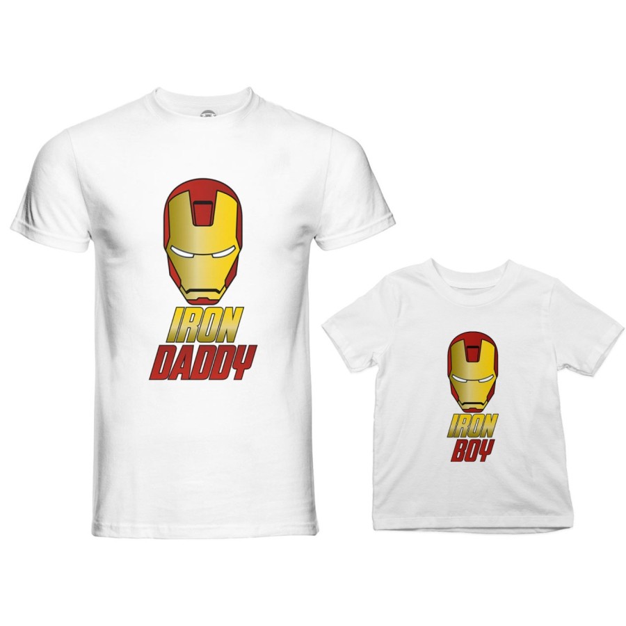 Coordinato t-shirt padre figlio iron daddy iron boy Per il papà