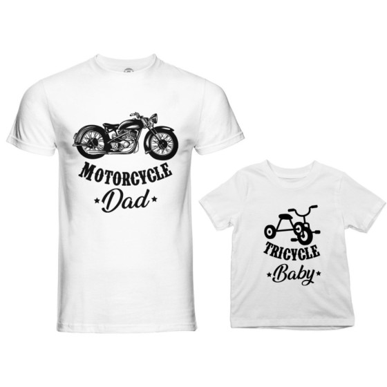 Coordinato t-shirt padre figlio motorcycle dad tricycle baby Per il papà 2