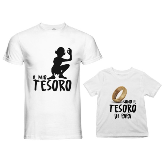 Coordinato t-shirt padre figlio il mio tesoro Per il papà