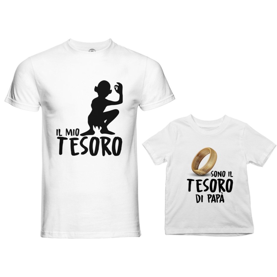 Coordinato t-shirt padre figlio il mio tesoro Per il papà