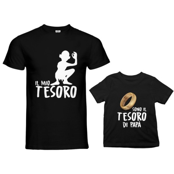 Coordinato t-shirt padre figlio il mio tesoro Per il papà 2