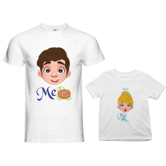 Coordinato t-shirt padre figlia me principe azzurro mini cenerentola Per il papà