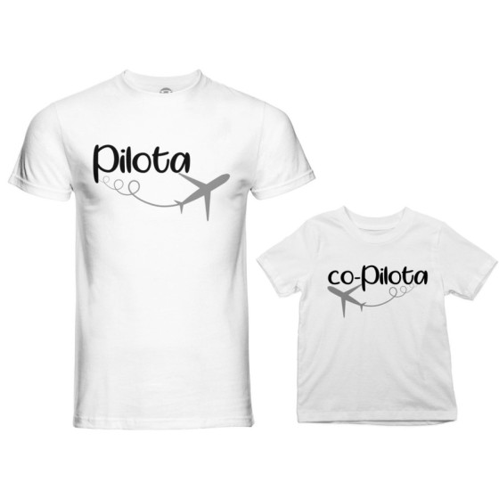 Coordinato t-shirt padre figlio pilota co-pilota Per il papà
