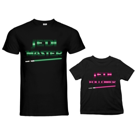 Coordinato t-shirt padre figlio jedi master jedi follower Per il papà