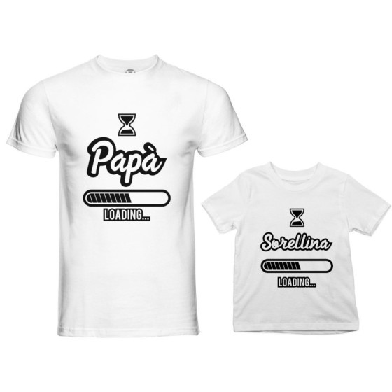 Coordinato t-shirt padre figlio papà loading sorellina fratellino loading Per il papà 2