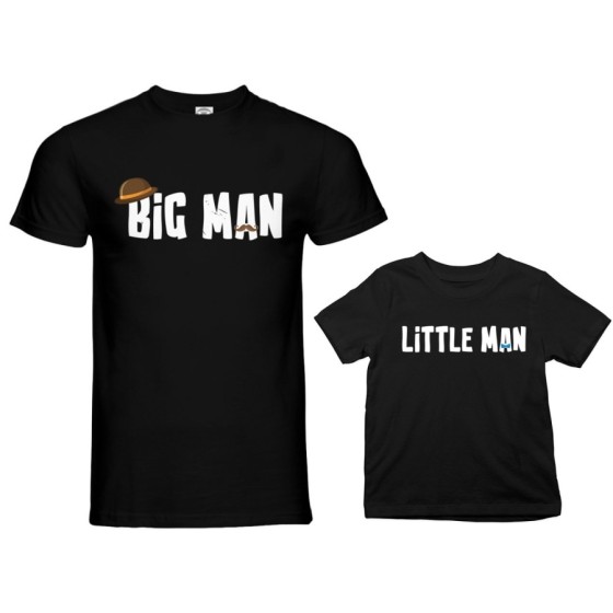 Coordinato t-shirt padre figlio big man little man little lady Per il papà 2
