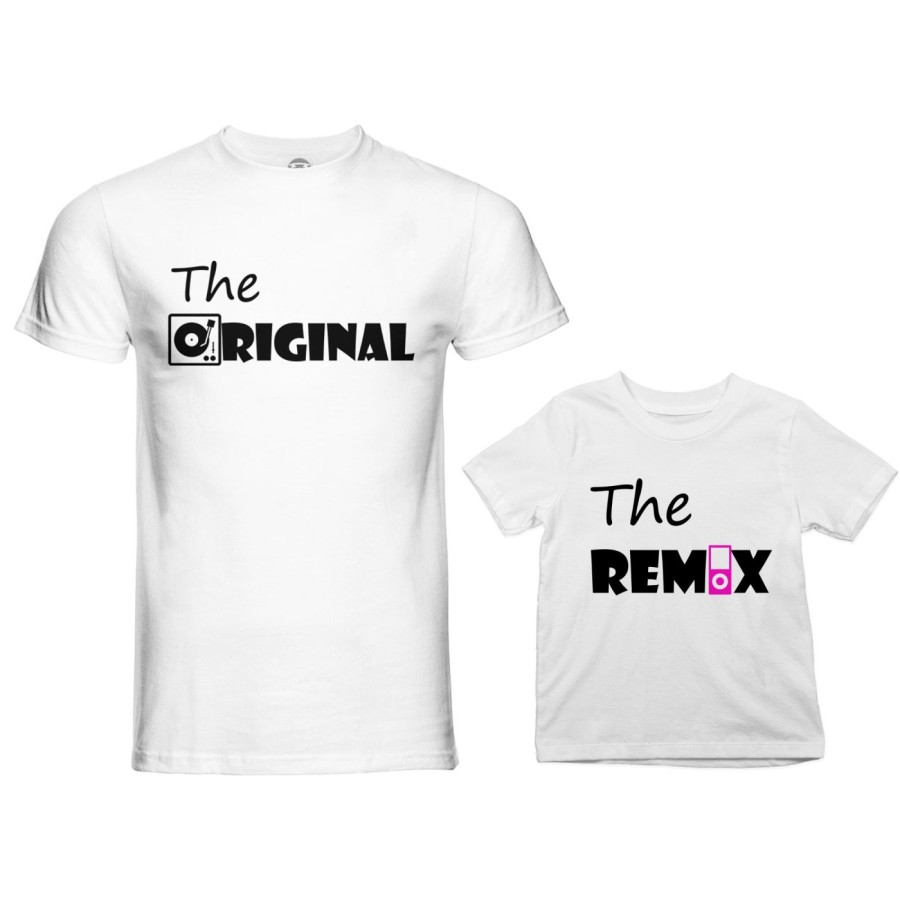 Coordinato t-shirt padre figlio the original the remix music Per il papà