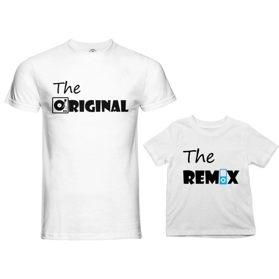 Coordinato t-shirt padre figlio the original the remix music Per il papà
