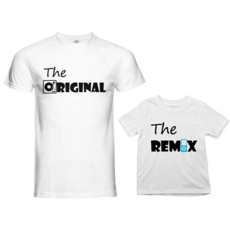 Coordinato t-shirt padre figlio the original the remix music Per il papà