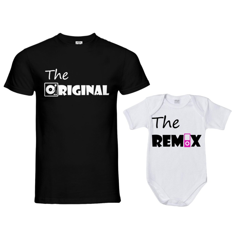 Coordinato t-shirt padre figlio the original the remix music Per il papà